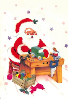 Yılbaşı (Yeniyıl) Noel Baba Temalı Kartpostal KRT14193 - 1
