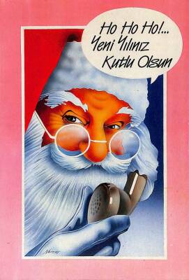 Yılbaşı (Yeniyıl) Noel Baba Temalı Kartpostal KRT14462 - 1