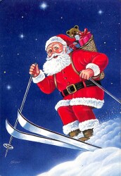 Yılbaşı (Yeniyıl) Noel Baba Temalı Kartpostal KRT14473 - Gökçekoleksiyon