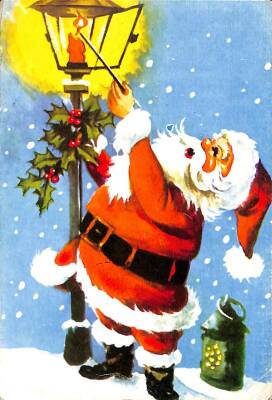 Yılbaşı (Yeniyıl) Noel Baba Temalı Kartpostal KRT14488 - 1