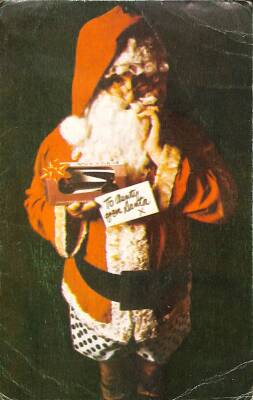 Yılbaşı (Yeniyıl) Noel Baba Temalı Kartpostal KRT14500 - 1