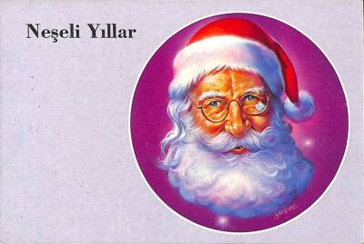 Yılbaşı (Yeniyıl) Noel Baba Temalı Kartpostal KRT14544 - 1
