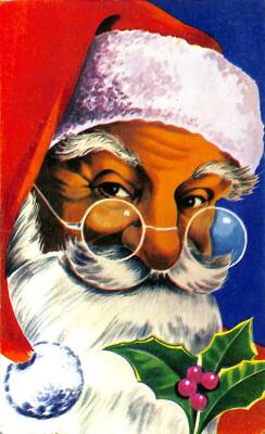 Yılbaşı (Yeniyıl) Noel Baba Temalı Kartpostal KRT14571 - 1