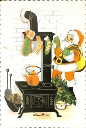 Yılbaşı (Yeniyıl) Noel Baba Temalı Kartpostal KRT14891 - Gökçekoleksiyon