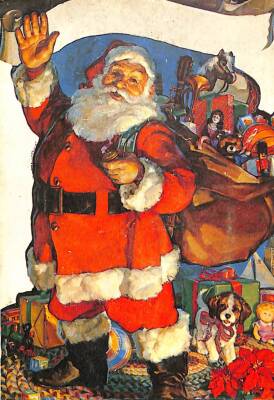 Yılbaşı (Yeniyıl) Noel Baba Temalı Kartpostal KRT14933 - 1