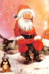 Yılbaşı (Yeniyıl) Noel Baba Temalı Kartpostal KRT14935 - Gökçekoleksiyon