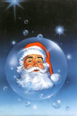 Yılbaşı (Yeniyıl) Noel Baba Temalı Kartpostal KRT14950 - 1