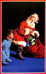 Yılbaşı (Yeniyıl) Noel Baba Temalı Kartpostal KRT15889 - 1