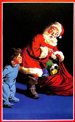 Yılbaşı (Yeniyıl) Noel Baba Temalı Kartpostal KRT15889 - 1