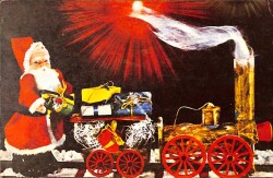Yılbaşı (Yeniyıl) Noel Baba Temalı Simli Kartpostal KRT14509 - Gökçekoleksiyon