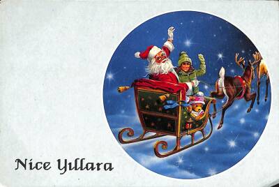 Yılbaşı (Yeniyıl) Noel Baba Temalı Tebrik -Kutlama Kartı Kartpostal KRT12036 - 1