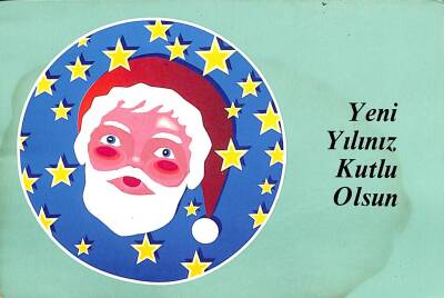 Yılbaşı (Yeniyıl) Noel Baba Temalı Tebrik -Kutlama Kartı Kartpostal KRT12047 - 1