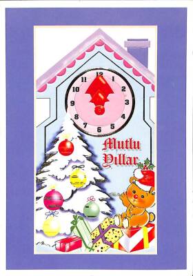 Yılbaşı (Yeniyıl) Temalı Açılır Kapak Kartpostal KRT14132 - 1
