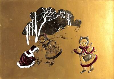 Yılbaşı (Yeniyıl) Temalı Açılır Kapak Yaldızlı Kartpostal KRT16447 - 1