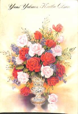 Yılbaşı (Yeniyıl) Temalı Açılır Kapak Yaldızlı Kartpostal KRT16451 - 1