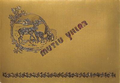 Yılbaşı (Yeniyıl) Temalı Açılır Kapak Yaldızlı Kartpostal KRT16490 - 1