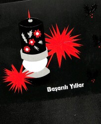 Yılbaşı (Yeniyıl) Temalı Açılır Kapaklı Kartpostal KRT12308 - Gökçekoleksiyon