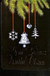 Yılbaşı (Yeniyıl) Temalı Açılır Kapaklı Kartpostal KRT12314 - Gökçekoleksiyon