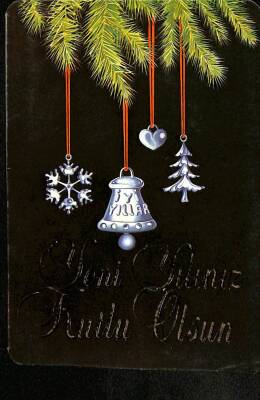 Yılbaşı (Yeniyıl) Temalı Açılır Kapaklı Kartpostal KRT12314 - 1