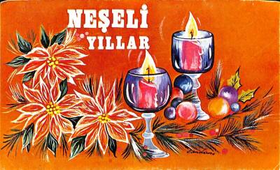 Yılbaşı (Yeniyıl) Temalı Açılır Kapaklı Kartpostal KRT12332 - 1