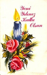 Yılbaşı (Yeniyıl) Temalı Açılır Kapaklı Kartpostal KRT14087 - Gökçekoleksiyon