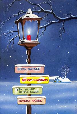 Yılbaşı (Yeniyıl) Temalı Kartpostal KRT14539 - 1