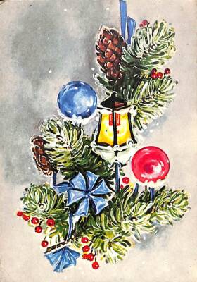 Yılbaşı (Yeniyıl) Temalı Kartpostal KRT14954 - 1