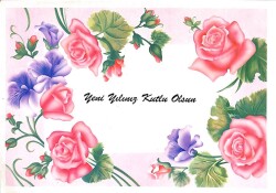 Yılbaşı (Yeniyıl) Temalı Kartpostal KRT15494 - Gökçekoleksiyon