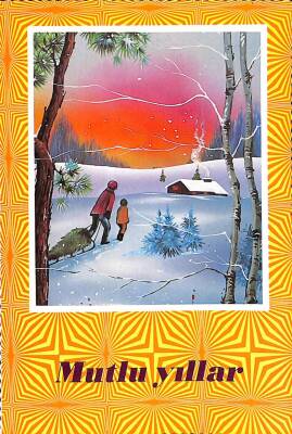 Yılbaşı (Yeniyıl) Temalı Kartpostal KRT15893 - 1