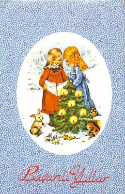 Yılbaşı (Yeniyıl) Temalı Kartpostal KRT16125 - 1