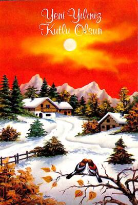 Yılbaşı (Yeniyıl) Temalı Kartpostal KRT16509 - 1