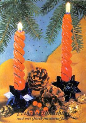 Yılbaşı (Yeniyıl) Temalı Simli Kartpostal KRT12399 - 1