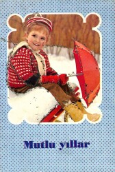 Yılbaşı (Yeniyıl) Temalı Simli Kartpostal KRT14569 - Gökçekoleksiyon