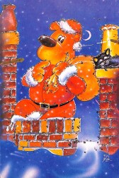 Yılbaşı (Yeniyıl) Temalı Simli Kartpostal KRT14915 - Gökçekoleksiyon