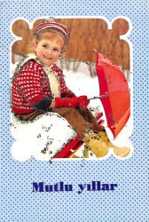 Yılbaşı (Yeniyıl) Temalı Simli Kartpostal KRT15756 - Gökçekoleksiyon