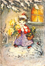 Yılbaşı Yeniyıl Temalı Simli Kartpostal KRT19417 - Gökçekoleksiyon