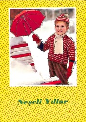 Yılbaşı (Yeniyıl) Temalı Simli Tebrik -Kutlama Kartı Kartpostal KRT12150 - Gökçekoleksiyon