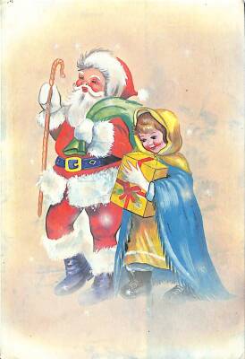 Yılbaşı (Yeniyıl)Noel Baba Temalı Kartpostal KRT16135 - 1