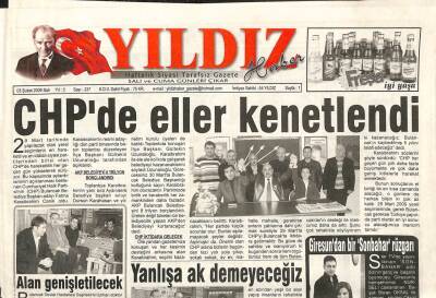 Yıldız Haber Gazetesi 3 Şubat 2009 - Giresunda Bir Sonbahar Rüzgarı - Dev Projede Denizaltına İnildi GZ95333 - 1