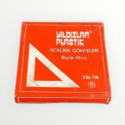 Yıldızlar Plastik Büyük Boy 45cc′lik Gönye Tam Dolu Kutu AOB4830 - 1
