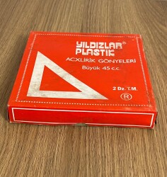 Yıldızlar Plastik Büyük Boy 45cc′lik Gönye Tam Dolu Kutu AOB4830 - 4