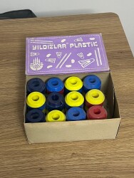 Yıldızlar Plastik Dökülmez Hokkaları 1990s Tam Dolu Kutu AOB4969 - 3