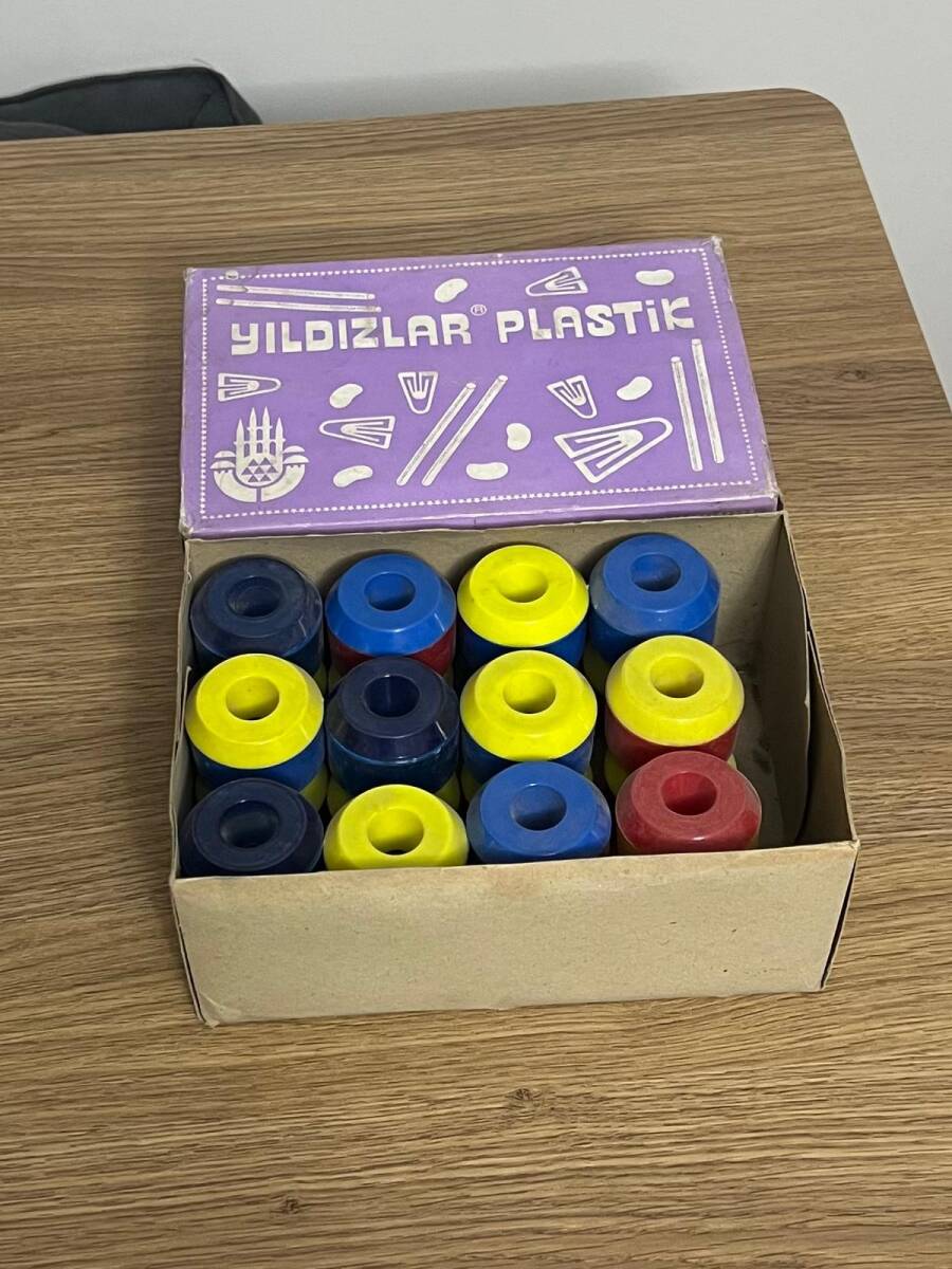 Yıldızlar Plastik Dökülmez Hokkaları 1990s Tam Dolu Kutu AOB4969 - 3
