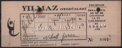 Yılmaz Otobüsleri 1971 Yılı Yolcu Bileti PYB2874 - 1