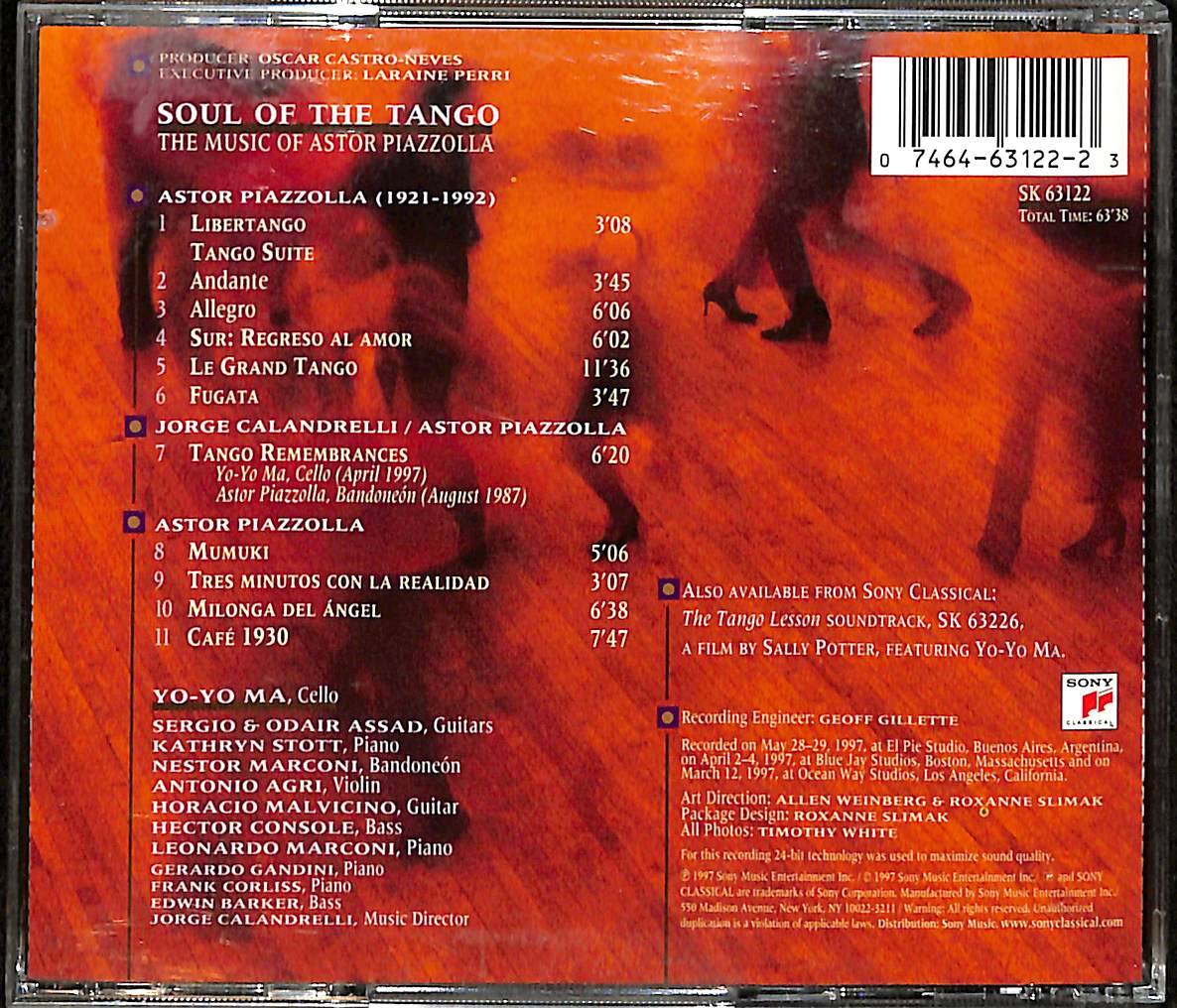 Yo-Yo Ma - Soul Of The Tango CD (İkinci El) CD4122 - 2