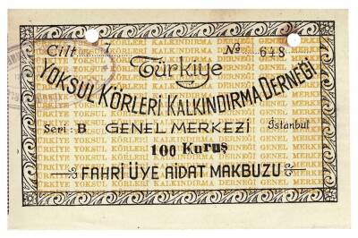 Yoksul Körleri Kalkındırma Derneği 100 Kuruş EFM374 - 1