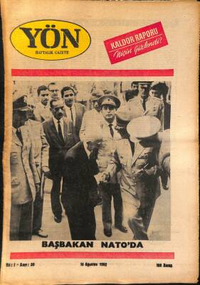 Yön Gazetesi 15 Ağustos 1962 - Başbakan NATOda - İsa Sosyalist Mi ? GZ115638 - 1