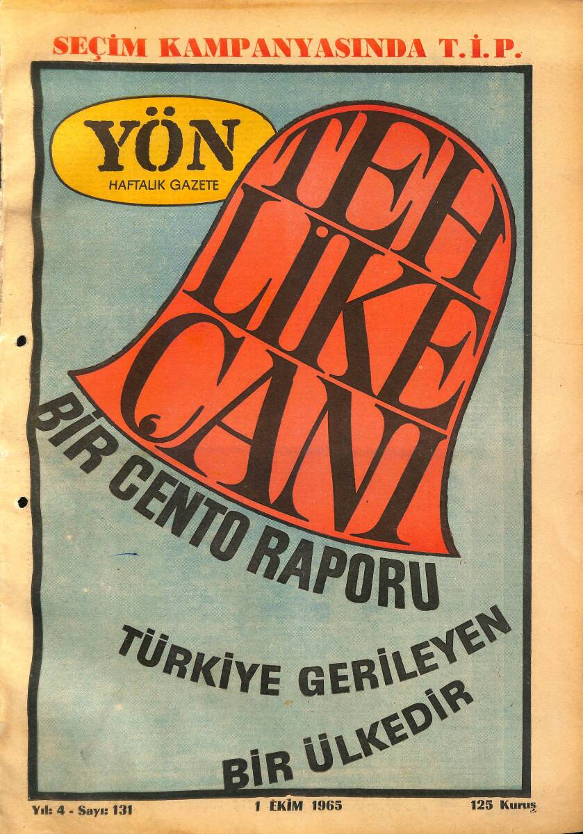 Yön Haftalık Gazete 1 Ekim 1965 - Gerileyen Ekonomide Enflasyon GZ157682 - 1