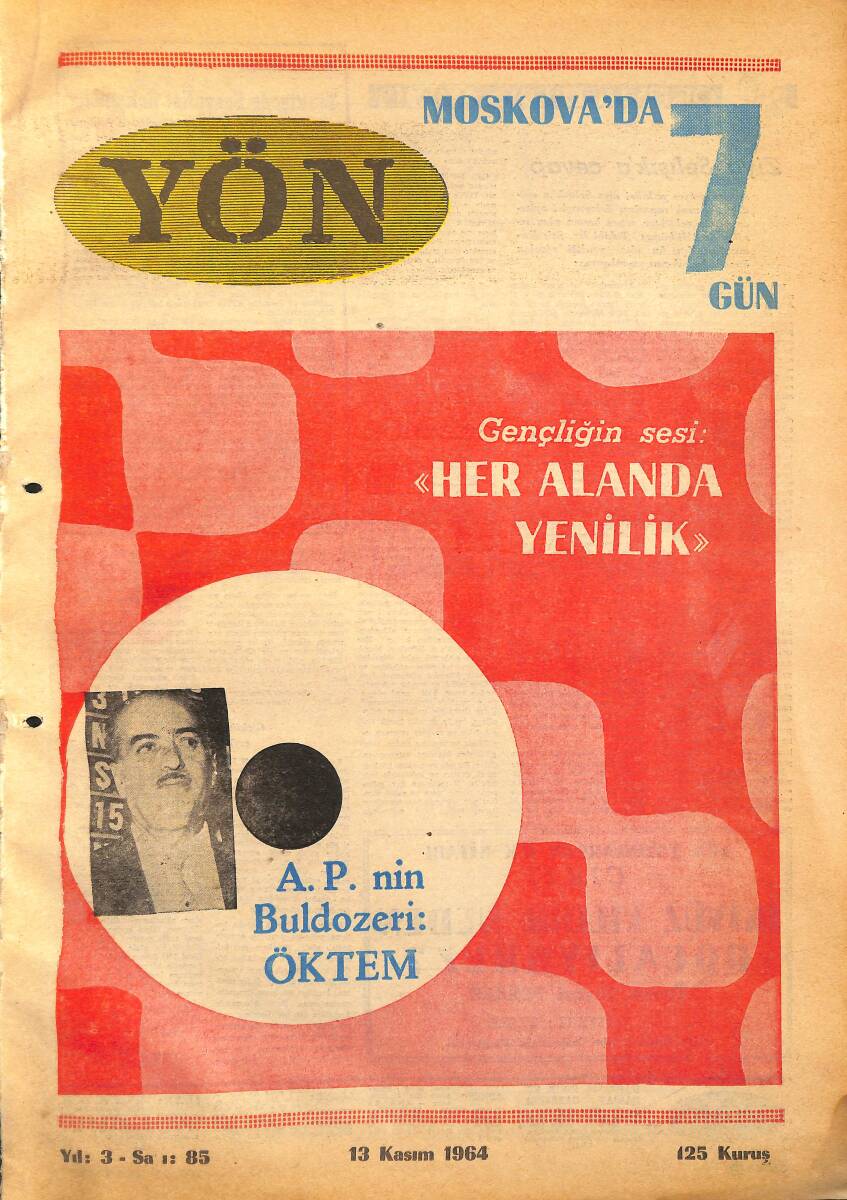 Yön Haftalık Gazete 13 Kasım 1964 - Medrese Atatürkçülüğünden Gerçek Atatürkçülüğe GZ157673 - 1