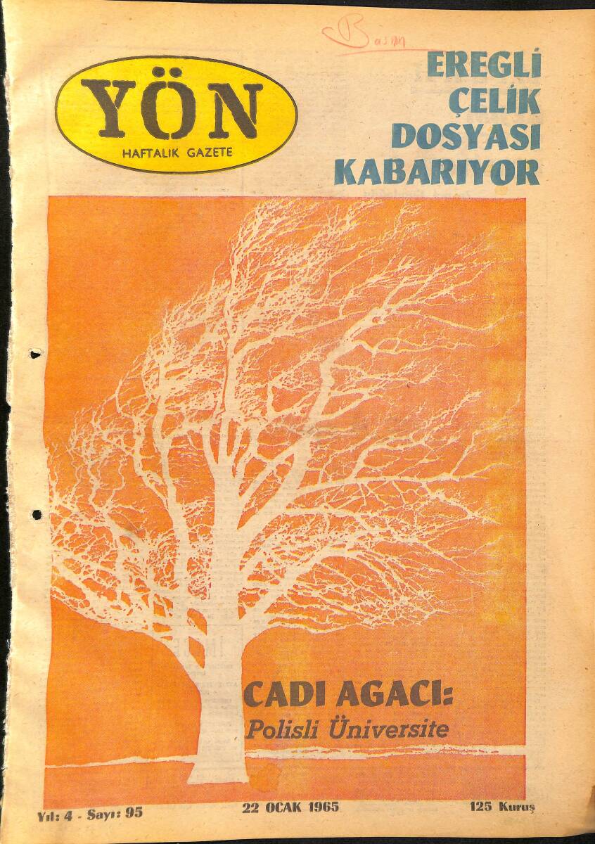 Yön Haftalık Gazete 22 Ocak 1965 - Ereğli-Çelik'te Korkunç Yolsuzluk İddiaları ! GZ157667 - 1